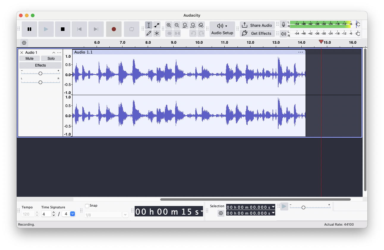 Recording system audio in Audacity using the AudioRoute Input device